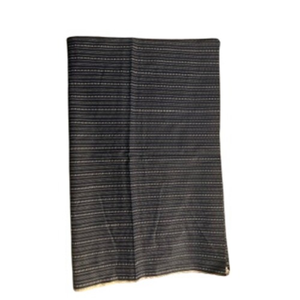Vintage Black White Striped Ticking Fabric 2 Yards x 44" Sewing Crafting Textile